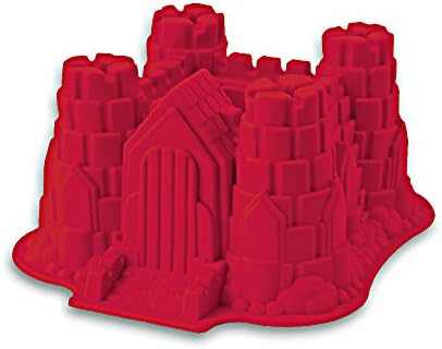 Silicone Mould Model: Knight's Castle - suitable for making Cakes and for making Jelly, Ice Cream A Great Surprise For Parties And Birthdays red