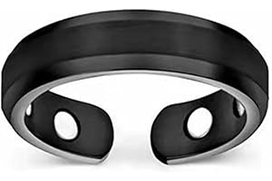 BOWTONG Anillo magnético para bajar de peso, anillo magnético terapéutico de drenaje linfático, anillo de pérdida de peso, anillo de alivio de terapia magnética para hombres y mujeres