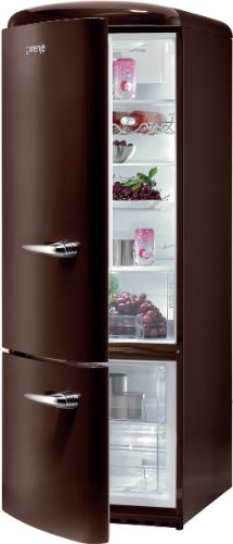 Gorenje RK 60319 OCH-L Khl-Gefrier-Kombination / A++ / Hhe 170 cm / Khlen: 231 L / Gefrieren: 53 L / Dark Chocolate / DynamicCooling-System / LED Beleuchtung / Flaschengitter / Oldtimer / Retro Collection