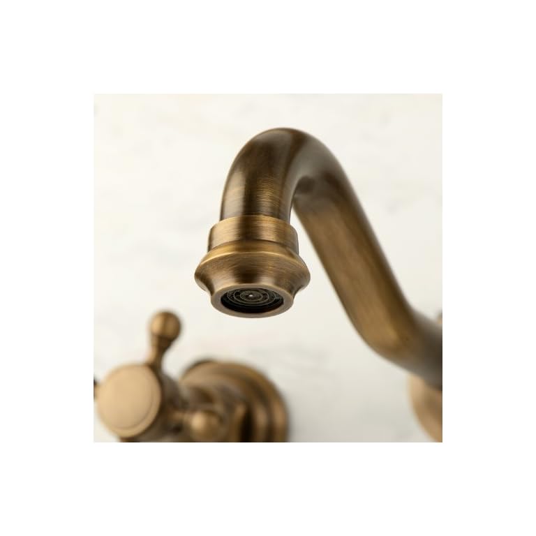 Grifo De Lavabo En Baño Latón Envejecida Antigua Diseñada Colocado En