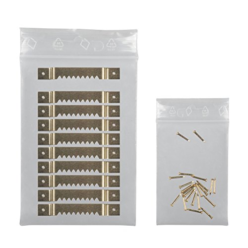 Preisvergleich Produktbild Leha® Bildaufhänger, 10 Stück mit Nägeln, Zackenaufhänger für Keilrahmen, Aufhänger für Holzrahmen, Aufhänger für Holz-Bilderrahmen, Bilderrahmenaufhänger