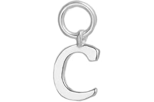 SUGARKITTEN LONDON Sterling Silver A-Z Letter Alphabet Initial DIY Charm Pendant 8 x 15mm