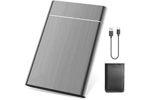 Riyth Disco Duro Externo, Disco Duro Externo Portable 2.5" HDD, Compatible con Xbox One, PC,Desktop, Laptop.E-L116（,Negro