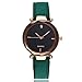 Produktbild Armbanduhr, erthome Beiläufige Quarz Lederband Uhr analoge Armbanduhr der Frauen Geschenk (Grün)