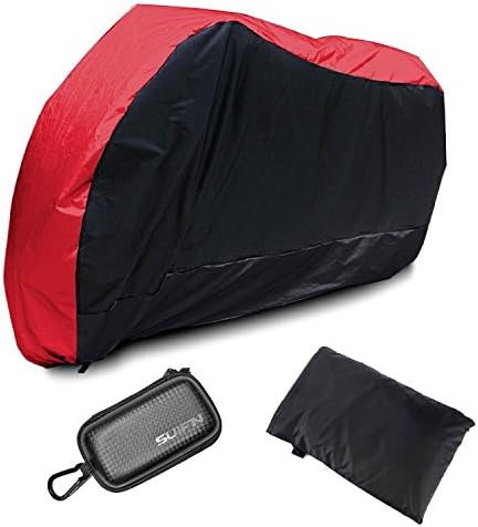 EFBBQ XL Oxford cloth Motorcycle Motorbike Water Resistent Waterproof Rain UV Protective Breathable Cover Outdoor Indoor Scooter Waterproof UV Dust Protector Rain Cover and SUIFN CASE