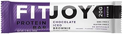 FitJoy Nutrition Protein Bar, Chocolate Iced Brownie, Pack of 12