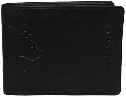 Preisvergleich Produktbild Brown Bear Geldbörse Herren Leder schwarz Joey bk