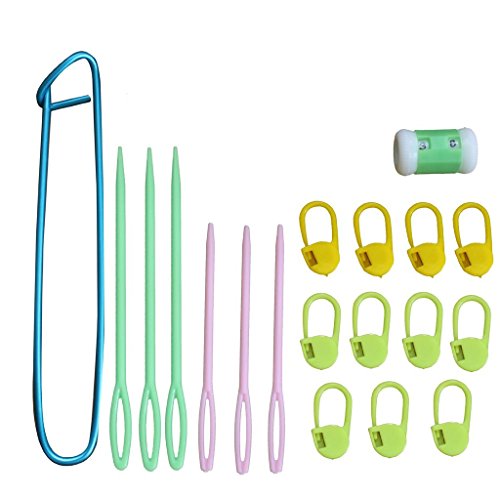 30-tlg. Set ergonomische Aluminium-Häkelnadeln & Accessoires von Curtzy- Nadelset im rosa Behälter – Ideal für Häkelarbeiten, Spitzen, Deckchen und Blumen-Projekte – für Anfänger und Profis - 3