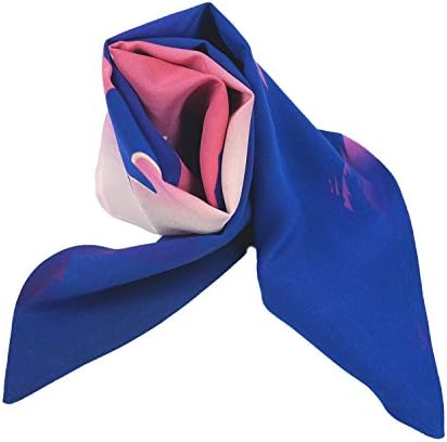 PEXIPOSH 100% Mulberry crepe de chine Silk Double Layer Twilly Scarf,15x110cm (Nature(Purple))