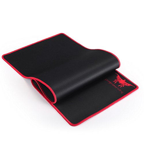 Flyox Großes Gaming Mauspad, Wasserdicht mit Anti-Rutsch-Gummi-Basis (701 * 300 * 2 mm) (Schwarz) - 7