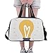 Produktbild Lustige gelbe Neue Idee Glühbirne benutzerdefinierte große Yoga Gym Totes Fitness Handtaschen Reise Seesäcke mit Schultergurt Schuhbeutel für Übung Sport Gepäck für Mädchen Herren Damen Outdoor