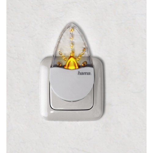 Hama „Bernstein“ LED Nachtlicht für Kinderzimmer und Schlafzimmer (stromsparend, nur 0,2 W, Orientierungslicht für Gang und Keller, Stimmungslicht, Nachtlampe, Eurostecker) - 5