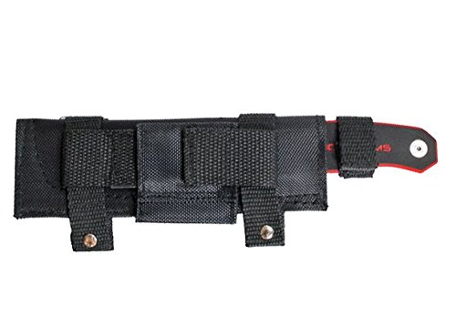 G8DS® Outdoormesser Fahrtenmesser Gürtelmesser „Red Nomade II“ mit Gurtschneider inkl. Etui Rot Schwarz FB-NOMAD-II - 2