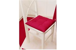 Russo Tessuti 6 CUSCINI Sedie Cucina Coprisedia IMBOTTITI Laccetti Vari colori TINTA UNITA-Bordeaux