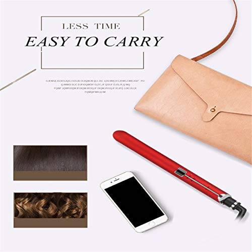 Fashion Hair Straightener Curler Bar Electric Professional Electric Splint Hairdressing Perm  Red 