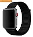 Produktbild Naomo Kompatibel Mit Für Apple Watch Armband 42mm/44mm,Gewobenes Nylon Sport Uhrband Ersatz Uhrenarmband für iWatch Apple Watch Series 4,Series 3,Series 2,Series 1 (42mm/44mm,Dunkles Schwarz)