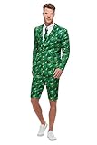  Smiffys 51038L - Traje de palmera tropical, para hombre, color verde