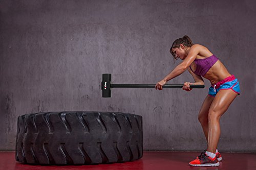 Gym Hammer Gewichthammer von POWRX – 6 kg bis 30 kg – Schwarz – Functional Fitness - 7