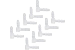 WALFRONT Raccord Elbow en Plastique 10 pièces, Joint Splicer Mender Adapter Union Adapter 90° L Fitting (4mm)