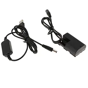 ACK-E6 AC Power Battery Charger Kit DC Coupler DR-E6 & USB Cable for Canon 5D Mark II III 6D 60D 70D