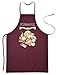 Produktbild Käse Motiv Kochschürze - Themen-Schürze Italienischer Käse/Käsesorten/Feinkost : Formaggi - Schürze zum Thema Käse/Parmesan - Farbe: Bordeauxrot
