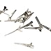 60 Pcs Single Prong Sectioning Clip Alligator Pinch Clips for Hair Bows Corker Bulk Craft DIY Long 45mm