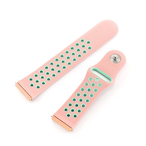 Fitbit Blaze Band, LoveBlue für Fitbit Blaze Silikon Armband WristBand Ersatzband WatchBand für Fitbit Blaze (Rosa Azurblauen Rosegold Rahmen) Große - 7