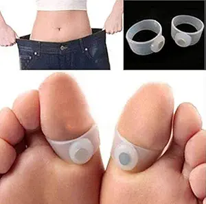 R A PRODUCTS Slimming Lose Weight Foot Massage Sticker Silicon Magnet Toe Ring