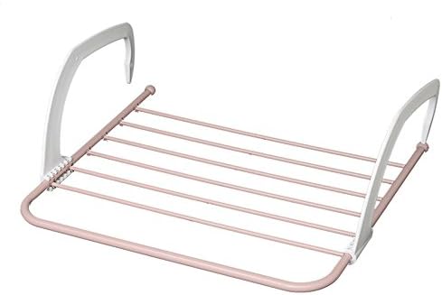 Clothes hanger, balcony railing, suspension type telescopic folding outdoor push and pull indoor towel, without punching out of the window,Pale foundation - white