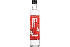 ‎BRAINEFFECT BRAINEFFECT MCT-Öl C8 - Bildet 300% mehr Ketone als andere MCT-Öle (100% C8) - Ketogene Ernährung - Reiner Extrakt aus Kokosnussöl - Ideal für ketogene Diät & Bulletproof Coffee (500ml)