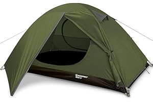 Bessport Camping Tent 1 Person Tent Waterproof Two Doors Backpacking Tent Easy Setup Lightweight for Outdoor, Hiking Mountaineering Travel