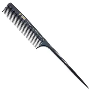 Kent All fine teeth Rat-tail Comb, Black, 210mm