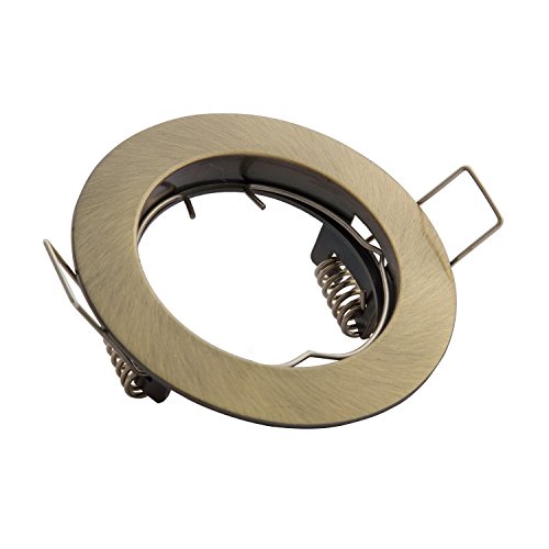 Preisvergleich Produktbild Einbaurahmen rund fix - altmessing - GU10