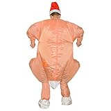 Aufblasbares Kostüm Türkei Huhn Suit Erwachsene Cosplay für Halloween Fasching Einheitsgröße - 