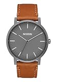 Nixon Herren Analog Quarz Uhr mit Leder Armband A10582494-00