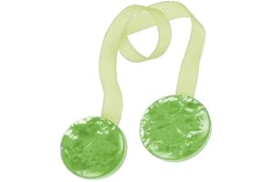 HOME ZEN HOUSEHOLD LINEN Coppia Calamite per Tende fermatenda a Bottone Rotondo Tinta Unita Semplice Moderne da Interno Cucina Sala Camera da Letto Azzurro (Verde Chiaro)