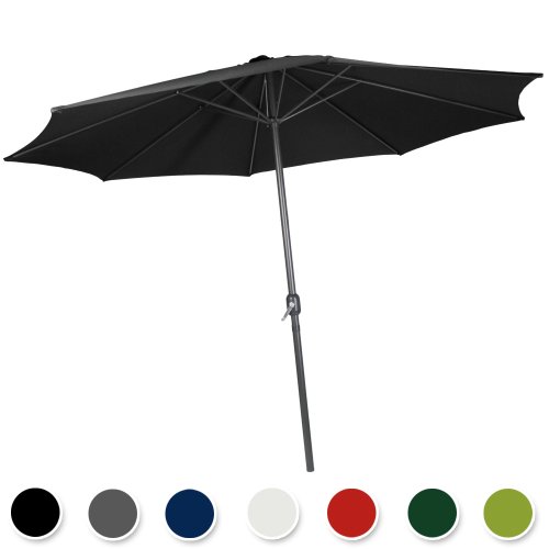 Preisvergleich Produktbild Miadomodo Sonnenschirm Kurbelschirm Gartenschirm Strandschirm - wasserabweisend - Farbwahl Größwahl - mit stabilem Stahlrohr