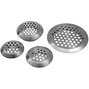10x Edelstahl Lüftungsgitter Belüftungsgitter Terrarium Lüftung Gitter rund (65.0)