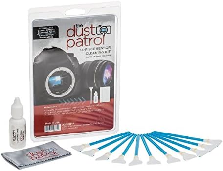 Alpha 20mm Premium Sensor Cleaning Swabs (12pk) (Blue) w/Gamma Optical Cleaning Fluid 0.5 oz