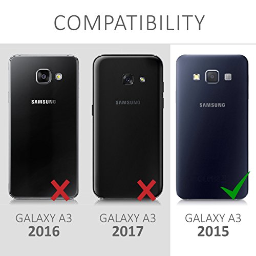 kwmobile Funda para Samsung Galaxy A3  2015  - Carcasa Protectora de  TPU  con dise  o de Sol hind   en  Azul Rosa Fucsia Transparente 