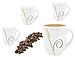 Produktbild Van Well 4er Set Kaffeebecher 330ml weiß - Verschiedene Dekore wählbar, Dekor:Theresa