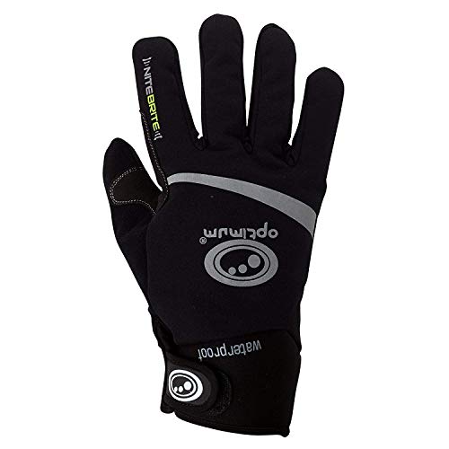 SportsCentre Optimum Men's Nite Brite Waterproof Winter Cycling Gloves - Black, Large