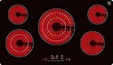  K&H® 5 Zonen Glaskeramikkochfeld rahmenlos 90cm Elektro Autark NC-10208