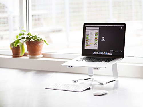 Griffin Elevator Support für Laptops, MacBooks und DJ-Zubehör – Silber/Transparent - 4