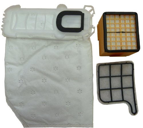 Mister Vac A914 - Bolsas de tela (18 unidades), filtro de motor y filtro HEPA para aspiradoras Vorwerk Kobold VK 135/136