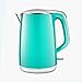 Produktbild KKY-ENTER Einfache hellblaue doppellagige Anti-Hot 304 Food Grade Edelstahl nahtlose interne automatische Wasserkocher (21,5 * 16 * 24,5cm), 1,5L