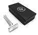 Shaving kit - Ivory Pure Badger shaving brush, Short handle double edge safety razor with X2 packs wilkinson sword razors