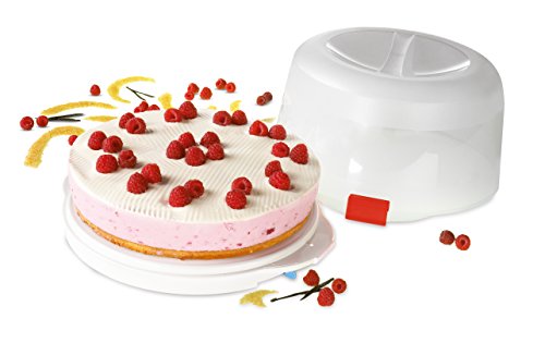 Dr. Oetker Kuchenbox, Party- und Tortenbutler mit Tragehenkel und Fach für Kühlakkus, runder Kuchenbehälter mit Servierboden (Kuchentransportbox: Ø 38,5×19 cm), Menge: 1 Stück - 5