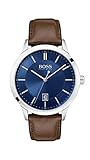 Hugo Boss Watch Herren Analog Quarz Uhr mit Leder Armband 1513612