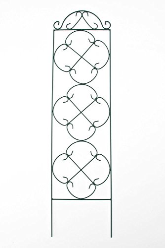 CLP Pflanzen Metall-Rankgitter SALERNO, Größe ca. 125 x 30 cm, Stabstärke der Rankhilfe 0,5 - 1 cm, massiv grün